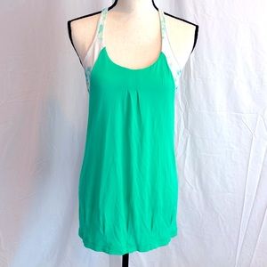 Lululemon Practice Freely Green/Frangipani Tank 8